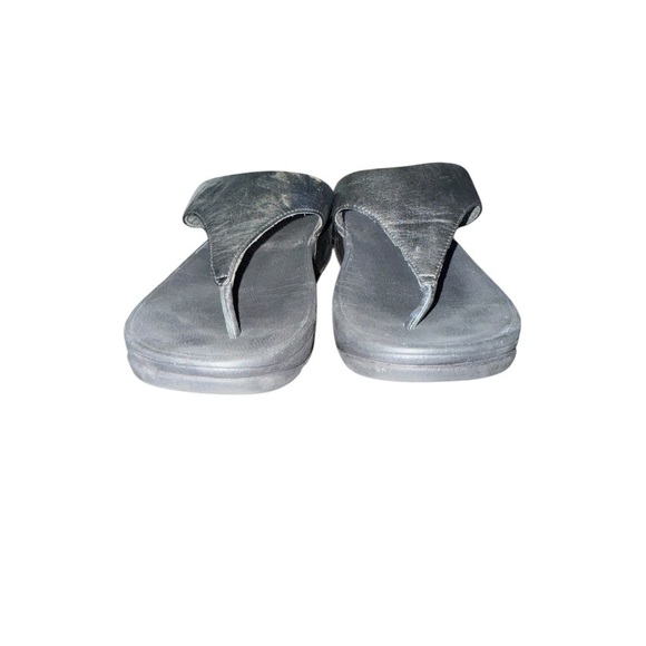 ▶️ Fitflop ◀️ Solid Black Thong Sandals Size 8 - Picture 11 of 14